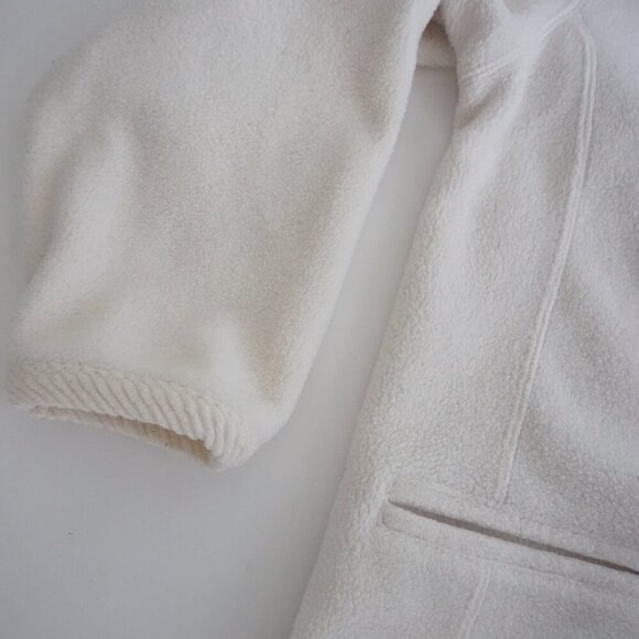 Vintage Club Hollywood Canada Cream Embroidered Fall Fleece Button Up Sweater M - Picture 9 of 11